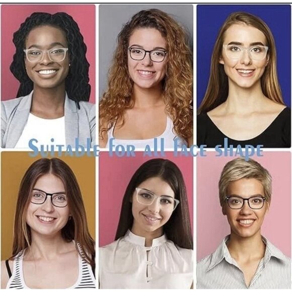 2~Hunsquer Blue Light Blocking Glasses for Women & Men~ Computer, Phone, Gaming - Picture 7 of 16